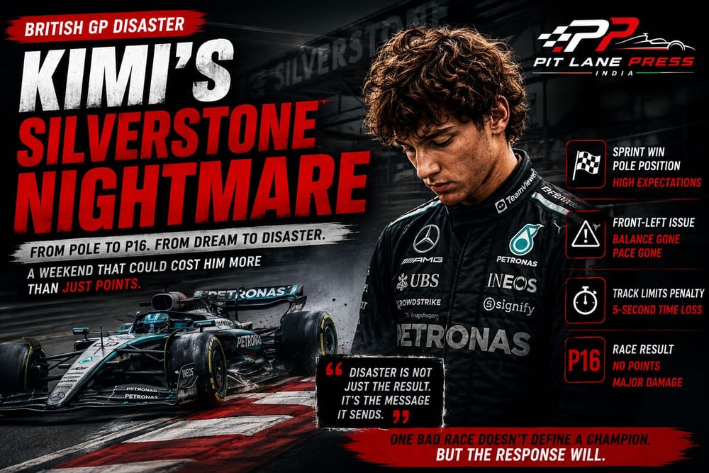 The Crack in the Aura: Why Kimi Antonelli’s Silverstone Meltdown Changes Everything