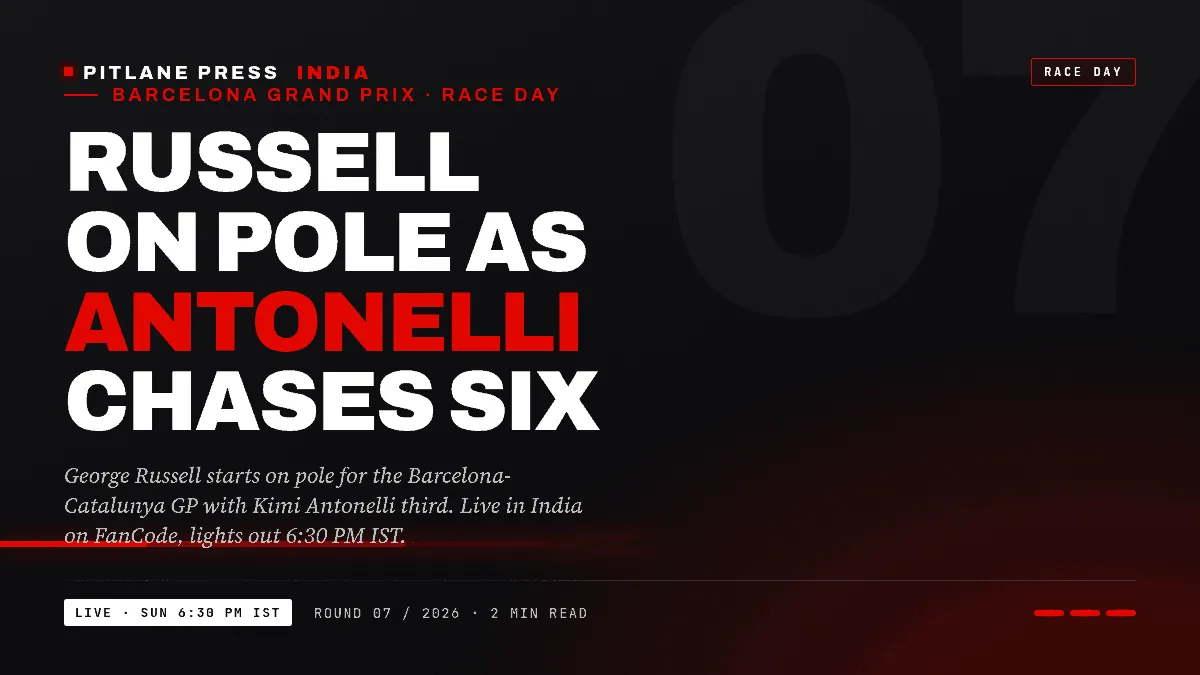 Barcelona GP 2026: Russell on pole as Antonelli chases six straight - watch live in India