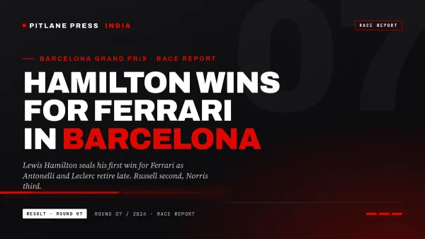 Lewis Hamilton wins the 2026 Barcelona Grand Prix - his first for Ferrari