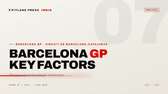 Premium Pitlane Press cover for Barcelona-Catalunya Grand Prix: Key Factors and Timing for Indian Fans