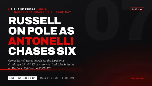 Barcelona GP 2026: Russell on pole as Antonelli chases six straight - watch live in India