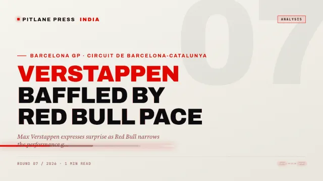 Premium Pitlane Press cover for Verstappen Baffled by Red Bull's Pace Recovery in Barcelona