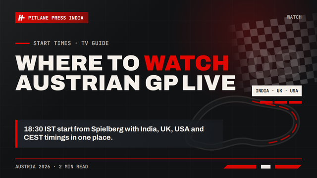 Where to watch the 2026 Austrian GP live in India, UK and USA
